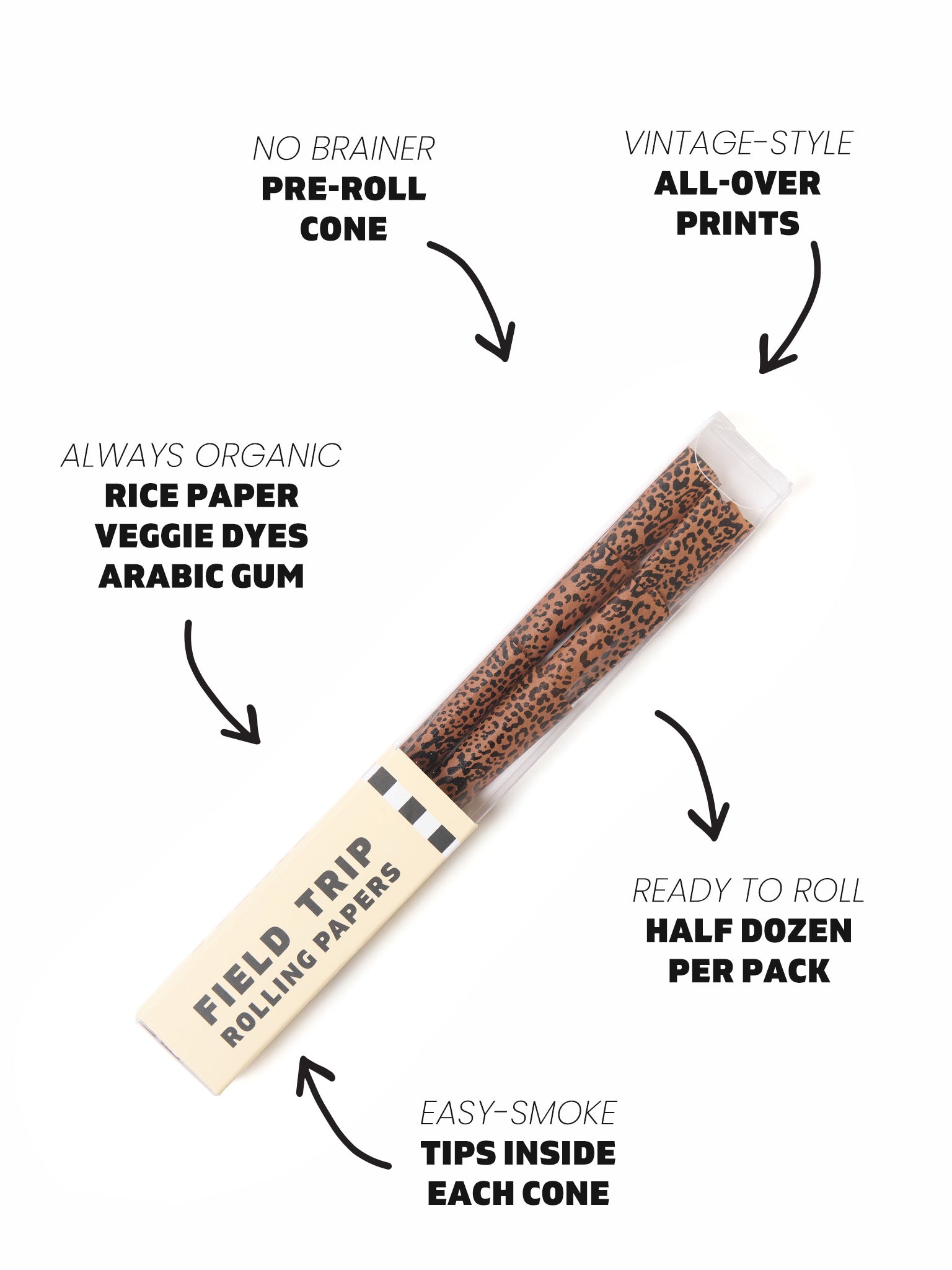 Leopard Pre-Roll Cones